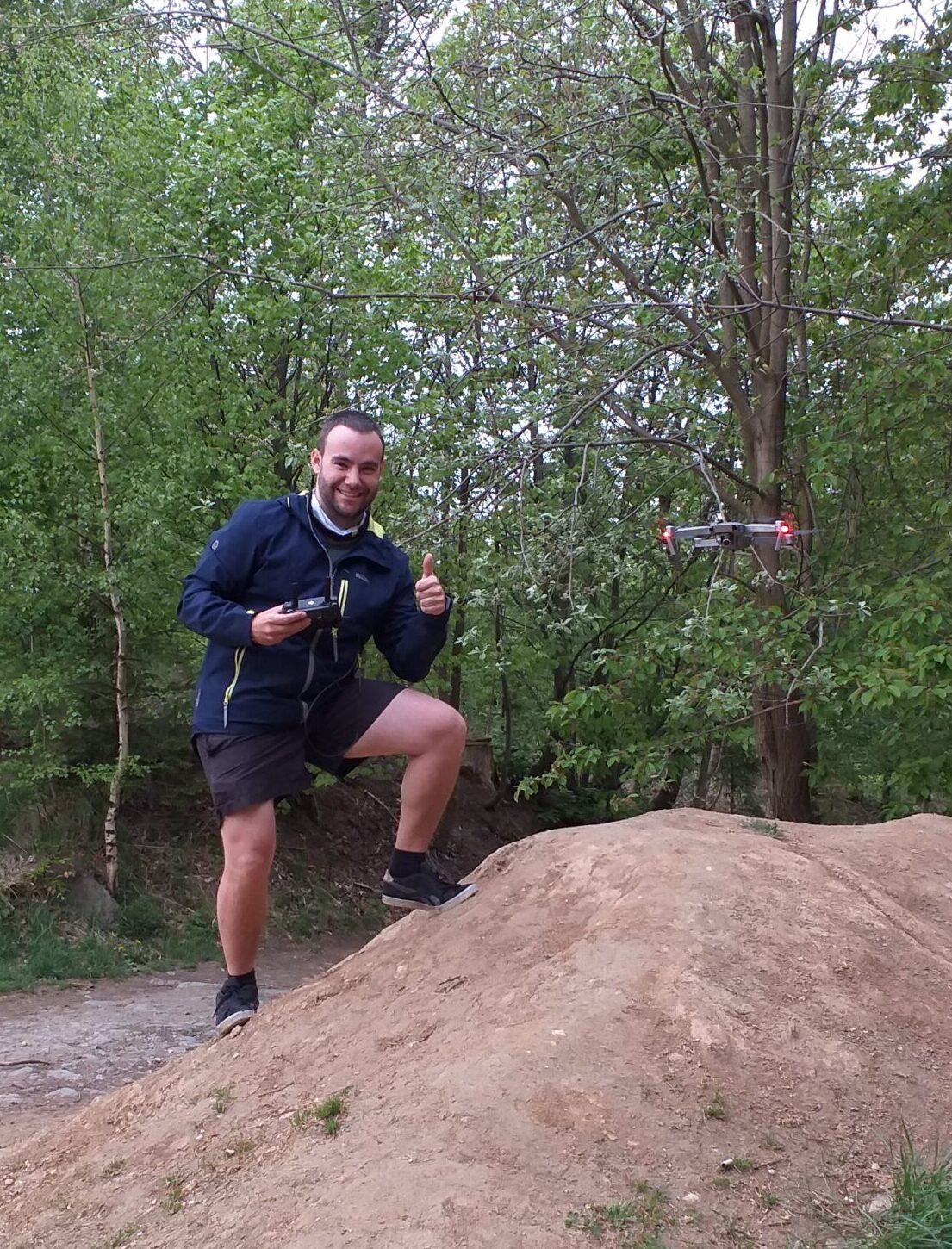 Pilot dronu Karel Soukop